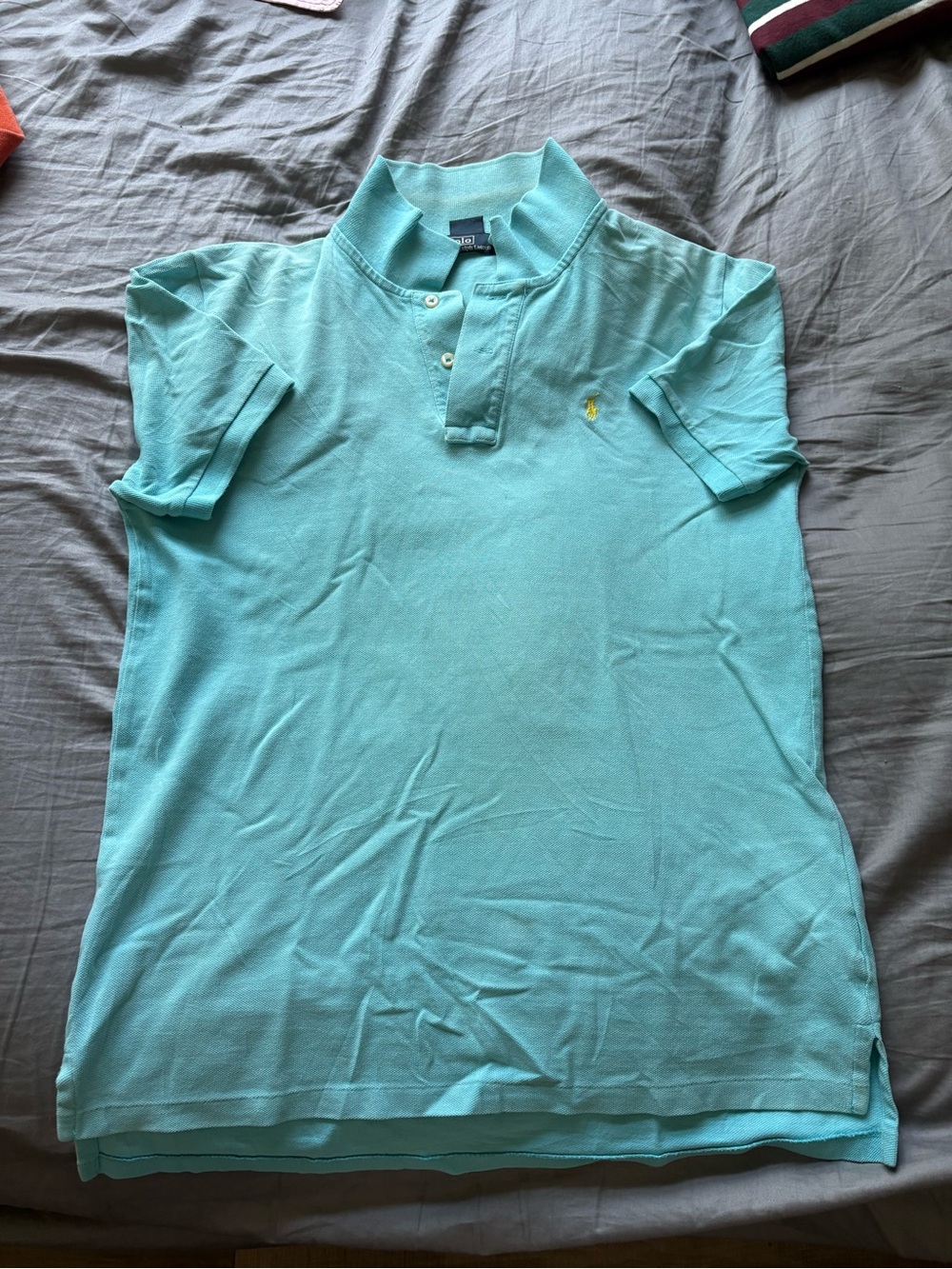 Polo by Ralph Lauren Men's Mint Polo Shirt with Yellow Pony
